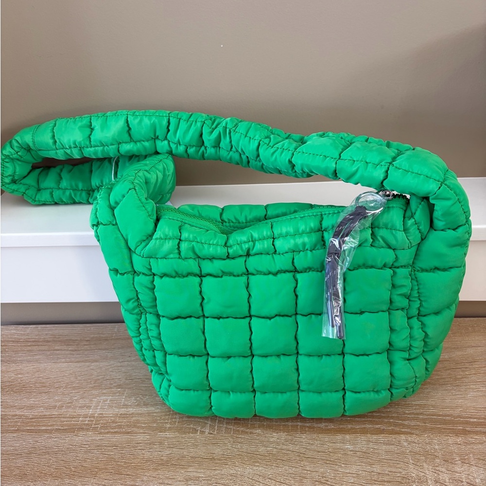 FP Movement by Free People Quilted Crossbody Bag in Bright Green - Picture 3 of 6